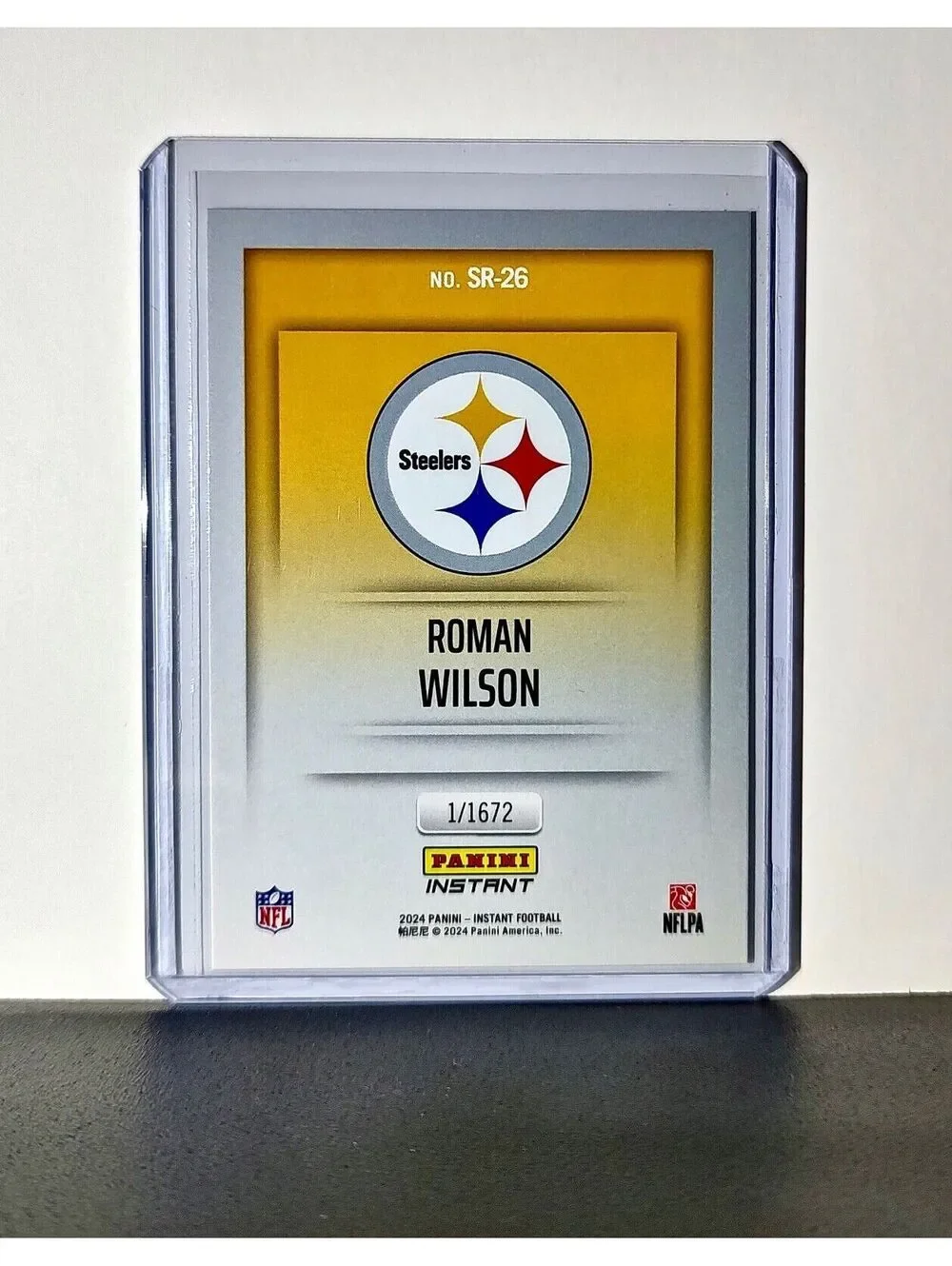 Roman Wilson 2024 Panini NFL Studio Rookies #26 Card Pittsburgh Steelers 1/1672
